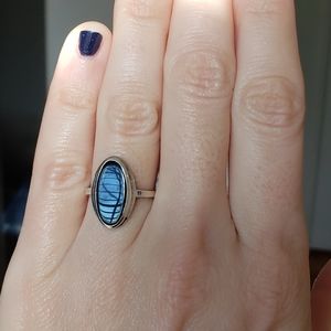Vintage Onyx Navette Ring in 10k WG